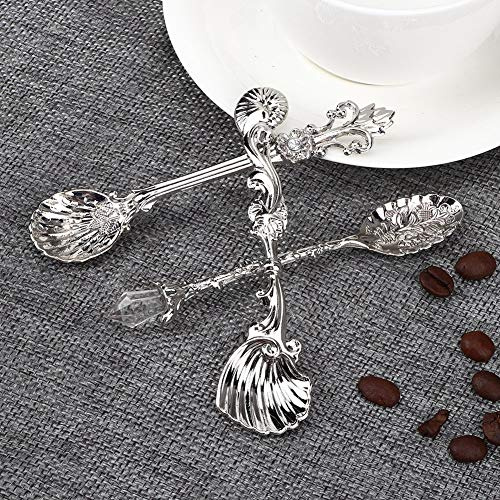 Aramox Vintage Teaspoon Set for Stirring Cream Sugar, 4.3x0.8in, 3 Pack Milk Tea Shop Home
