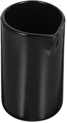 JOINPAYA Pichet à Lait en Céramique Mat Noir Mat Petit Format 200 Ml Pot à Crème Polyvalent pour Café Latte et Mousse de Lait Accessoire Maison et Café Professionnel et Pot à Sauce