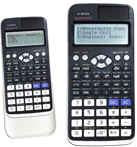 Calculadora Científica KAFUX FX-991EX con 552 Funciones, Pantalla de 10+2 Dígitos, Calculadora Científica Avanzada para Estudiantes, Escuela, Oficina, Negocios, Uso Diario en Casa (Negro)