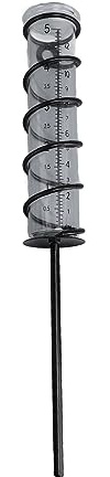 Haofy Pluviómetro en Espiral Acrílico con Escala Clara, Fácil de Leer, Adecuado para Jardineros y Entusiastas del Clima (12 Escala Transparente)