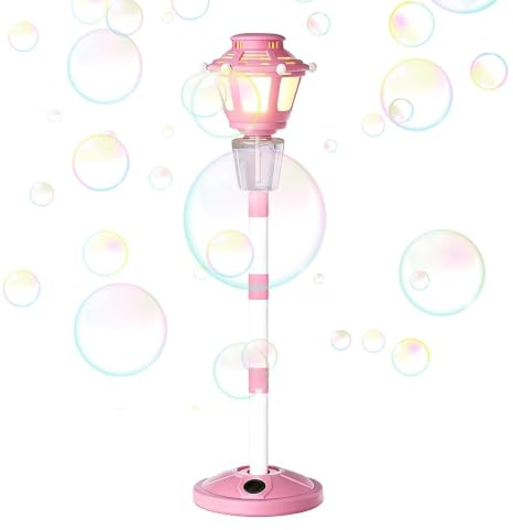 Bubble Blower Machine - Stående Bubble Machine Lamp, LED gatubelysning utomhus kul | Automatiska såpbubblor genererar för barn Pojkar Flickor Tonåringar Skola Bakgård Picknick Används