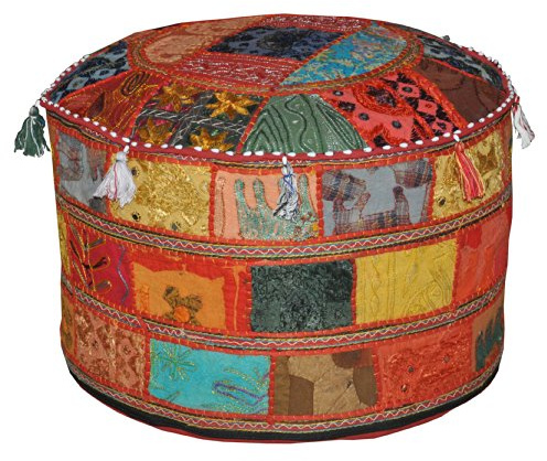 Dekorativ Designer Traditionell Indisk Vägghängande Tapestry med Zari, paljetter, Broderi och Gamla Sari lappverk, 152 x 102 cm