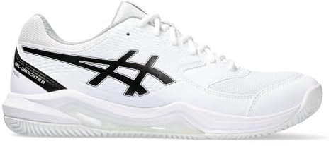 ASICS 1041A414-101 Gel-Dedicate 8 Padel Uomo, White/Black EU 45