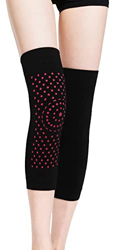 Kniewärmer Selbstheizend Knieschoner Damen Herren Beinwärmer Rutschfest Knieschützer Winter Herbst Beinstulpen Thermisch Kniebandage Warm Knieprotektor für Knieverletzung Schmerzlinderung Schwarz