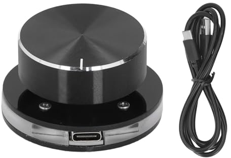 Control Volumen USB, Ajuste Silencio Rápido Regulador Sonido Preciso Dispositivo USB-C for Jugadores Gaming Streamers Profesionales Creadores Podcast Músicos