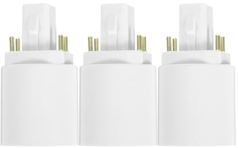 GAROZATION Convertitore di Base Lampadina G24Q a E27 3 Pezzi Adattatore Portalampada a 4 Pin Collegamenti Sicuri per Illuminazione Interna
