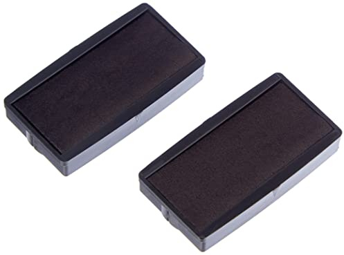 Colop ALCB.20.N Confezione da 2 Cuscinetti E/20 di Ricambio per Timbri, Nero, 38 x 14 mm