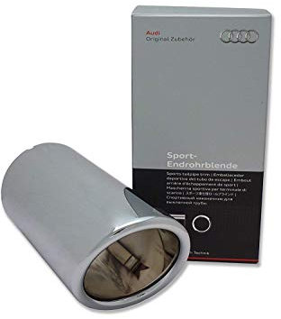 Audi 8P0 071 771 - Embellecedor deportivo del tubo de escape, color plata brillante