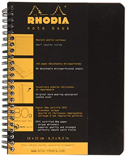 Rhodia 19346C Spiralbuch Notebook A5+ 80 Blatt liniert Weiß