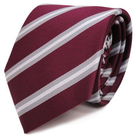 TigerTie Designer Krawatte in gestreift gemustert - Krawattenbreite 8 cm