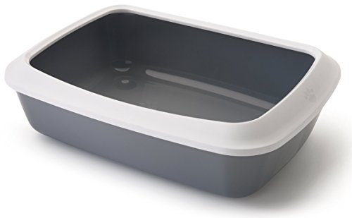 Nobby 72109 Katzentoilette mit Rand Iriz, grau