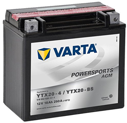 Batterie Moto VARTA Powersports AGM TX20-4 / TX20-BS - 12V 18Ah 250A