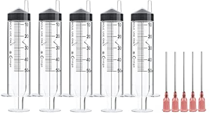 Ciringe 50 ml Syringe with 18G Pink Mixing Kit - 5 Sets