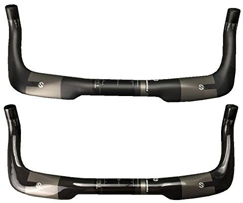 TOSEEK 3K Full Carbon-Triathlon Zeitfahren TT Bike Lenker (Glänzend, 420mm)