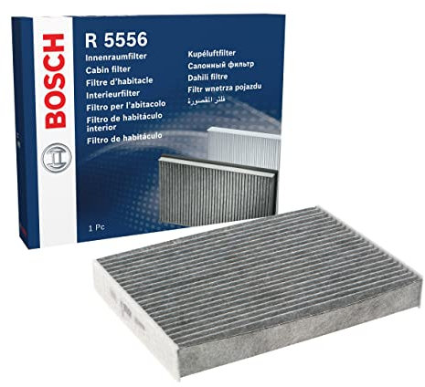 Bosch R5556 Activated Carbon Cabin Filter, Replacement Filter - Against Unpleasant Smells, Pollen and Dust for Cleaner Air Inside the Vehicle