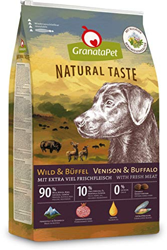 GranataPet Natural Taste Wild & Buffalo cibo secco per cani senza cereali e senza zuccheri additivi, 12 kg