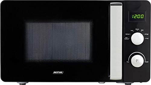 MPM 20-KGM-03 Mikowelle- Backofen 20L, Kompakt, LED-Display, Automatische Auftaufunktion, AUTOCOOK-Funktion, 5 Leistungsstufen, 7 Automatikprogramme, Timer, Schwarz, 700W