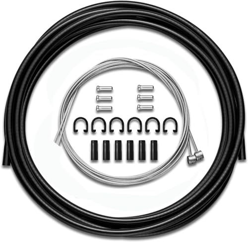 Fat-Cattie Universal Brake Cable and Housing Set(9.8ft Black 2)