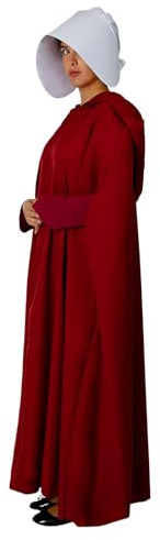 Funidelia Disfraz Oficial de El Cuento de la Criada para mujer, Incluye capa con capucha, mangas y sombrero, Talla L - XL - Traje para adultos para fiestas, Carnaval y Halloween