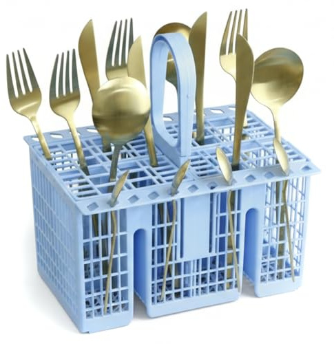 SPARES2GO Cutlery Basket compatible with Hisense Dishwasher (Blue, 220 x 208 x 160mm)