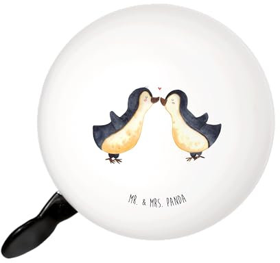 Mr. & Mrs. Panda Fahrradklingel Pinguin Liebe - Geschenk, Fahrradglocke, Klingel Für Fahrrad, Geschenkidee, Freundin, Vertraut, Fahrradklingeln, Verlobter, Love, Liebesspruch