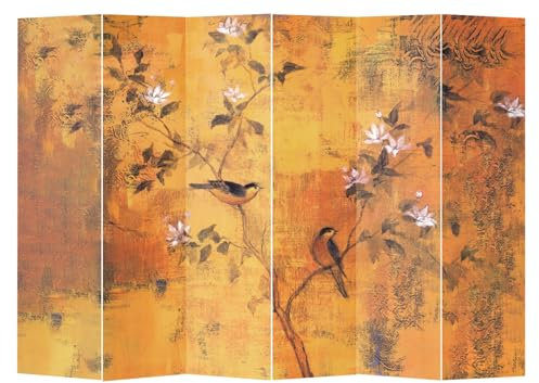 Fine Asianliving Paravent Raumteiler Japanisch Orientalisch Chinesisch Beidseitig L240xH180cm Spanische Wand Trennwand Room Divider Raumtrenner Sichtschutz Bedruckte Canvas Leinwand
