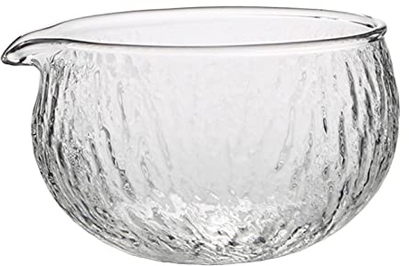 perfk Ciotola Matcha in Vetro da 500 ml con beccuccio per versare Regalo Durevole Facile da Pulire Resistente al Calore Alto borosilicato