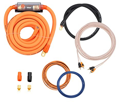 BASS FACE VOLT/0 Kit Cavi Auto 0 Awg Ø 50 Mm Cavo Rca Alimentazione 50mm Massa