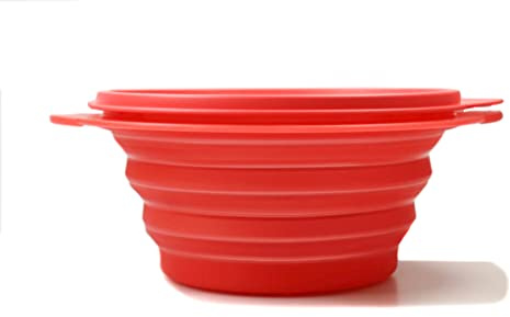 Tupperware Küchenhelfer Teller Mini-Max 700 ml lachs Faltteller mit Deckel