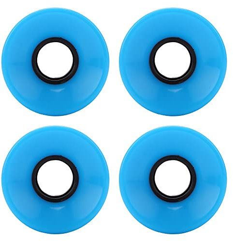 Zunate Rollen, 60mm Longboard Rollen 4pcs Street Skateboards Tricks Rollen für Longboard und Cruiser Board (Blau)