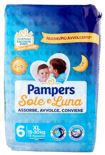 PAMPERS Soleil et lune 6 ^ 15-30 XL 13 pages, lot de 6 pièces