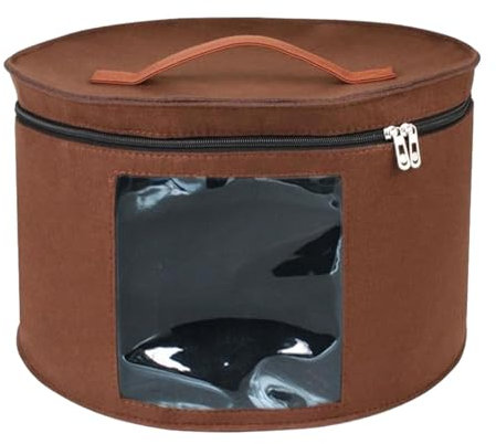 Hutschachtel, Hutaufbewahrungsbox, Aufbewahrungsbehälter für Damen und Herren, Reisehutschachteln, Kappenboxen, zusammenklappbarer, 43x26cm