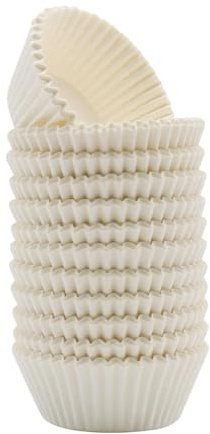 GM 500 Pirottini di Carta Bianca Tondi N°7 per Cupcake Grandi, Pirottini da Forno per Pasticcini, Resistenza All'olio, per Muffin, Dessert, Cioccolatini, Compleanni, Feste, Matrimoni