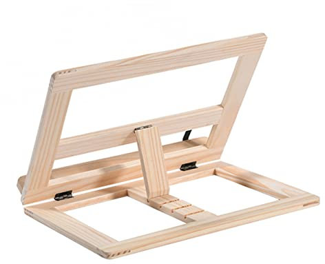 EXCEART Bücherständer Für Studenten Buchhalter Leseständer Aus Holzmaterial Sicher Und Langlebig Hochwertig Verarbeitet Glatte Kanten Schlichtes Design Freihändige Leseablage Faltbares Des