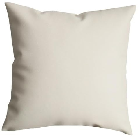ZZDZW Kissenbezug Kunstleder wasserdichte Kissenbezüge 50x50 Outdoor Kissenhülle 45x45，Sofakissen Dekokissen Bezug Mit Verstecktem Kissen Hülle Für Auto Sofa Dekorativ(Color:Beige,Size:50x50 cm)