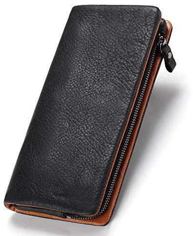 LVUNZJCA Herren Geldbörse Wallet For Men Leather Business Credit Card Holder Long Wallet Casual Kartenhalter