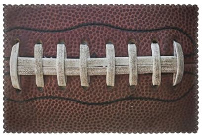 American Football Schnürsenkel, 6er Set Tischsets Waschbar Platzsets für Esstisch Hitzebeständig Tablettmatten 30x45cm