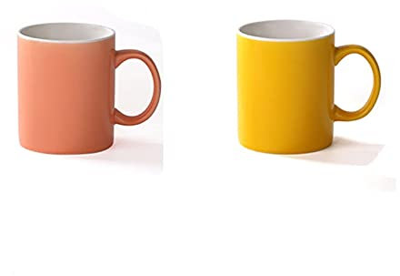 UHJKLA Kaffeefarben, Keramikanzug mit flachem Boden, leuchtend mehrfarbig, Geschenk für die Familie, Porzellan für Kaffeetassen, Teetassen