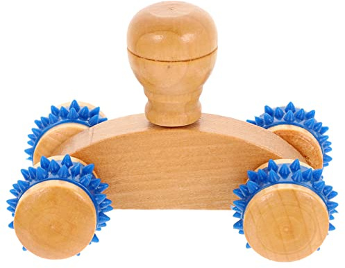 3 Stück Holz Massageroller für Rückenmassage und Muskelentspannung | Leichtes Massagegerät für Hause, nach Training, Praktische Rollform, Kompaktes mit Drei Stück
