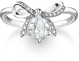 THOMAS SABO Ring mit Schleife Größe 48 Recyceltes 925 Silber. geschw. TR2481-643-14-60