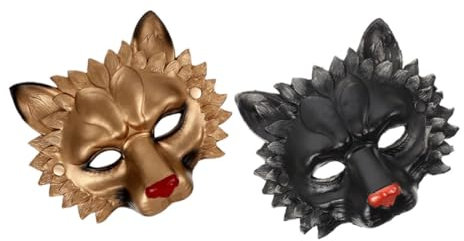 Warmhm 2pièces Masque De Lion Pu Pour Adultes Pour Halloween Soirées Déguisées Et Cosplay De Masques Animaux Fournitures De Fête Amusantes