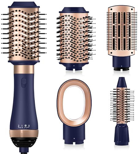 UKLISS Hairstyler 4 in 1, Hair Dryer Brush for Hair Styling, One Step Hot Air Brush and Volumizer with Round Brush Hair Dryer, Hair Straightening Brush, Blow Dryer Brush, Thermal Brush