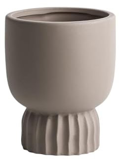 Pots de fleurs Pots de fleurs ronds à base haute, pots de plantes en céramique en forme de tasse, for le salon, rebord de fenêtre, pot de décoration de jardin, intérieur et extérieur (3 tailles) Pot d