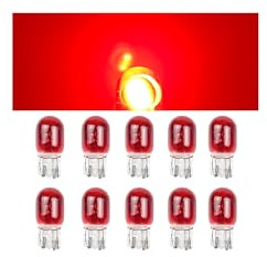 Sandfren Car T20 7443/1891 Dual Wire Brake Bulb, 10PCS 12V 21/5W Automotive Turn Signal Tail Light, Super Bright Vehicle DRL Indicator Lighting Replacement, Universal for Most Cars (Red)
