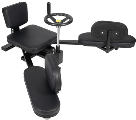 Spargitore gamba professionale per yoga, attrezzo da allenamento in acciaio con dilatatore a pressione, attrezzo fitness per balletto con cuscinetti morbidi e manovella