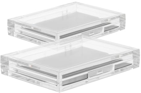 CALLARON Leere Magnetische Lidschatten Palette 2 Stück Mit Transparenter Abdeckung Für Kontur Rouge Und Highlighter Organizer Für Make up Unterwegs Und Zuhause