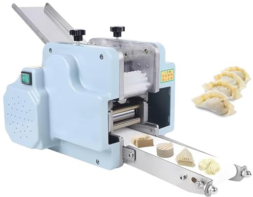 Macchina Automatica per Pasta per Ravioli, 220V 140W – Macchina Elettrica Professionale per Pelle di Wonton con Stampo da 7CM/8CM/9CM – Per Cucine Domestiche, Ristoranti, Hotel,Square Mold-70MM