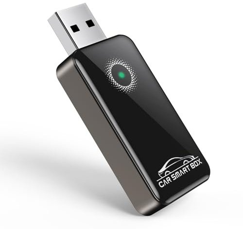 TiMOVO Wireless CarPlay Adapter Kompatibel mit Apple, Schwarz | Für iOS 10+ Handys & 2016+ Autos, 5.8GHz WiFi, Bluetooth 5.3, Stabil bei -20°C bis 70°C Temperaturen, Nicht für Android
