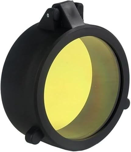 1 st. kikarsikteslinsskydd 30-69 mm uppfällbart snabbfjäderskydd gult objektivlock for vapenkaliber utomhusjakttillbehör(62mm)