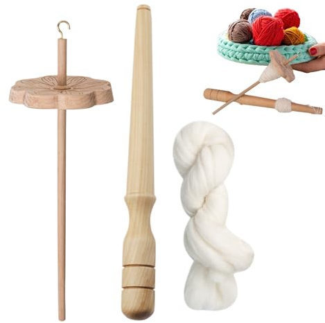 Generisch Spinnspindel,Oberwirtel Garnspinner Handspindel | Handwerkswerkzeuge Für Nähen Häkeln Stricken Weben Projekte